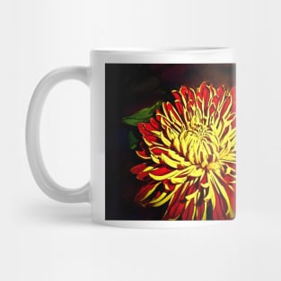 Autumn Winter Bloom Red and Gold Mug